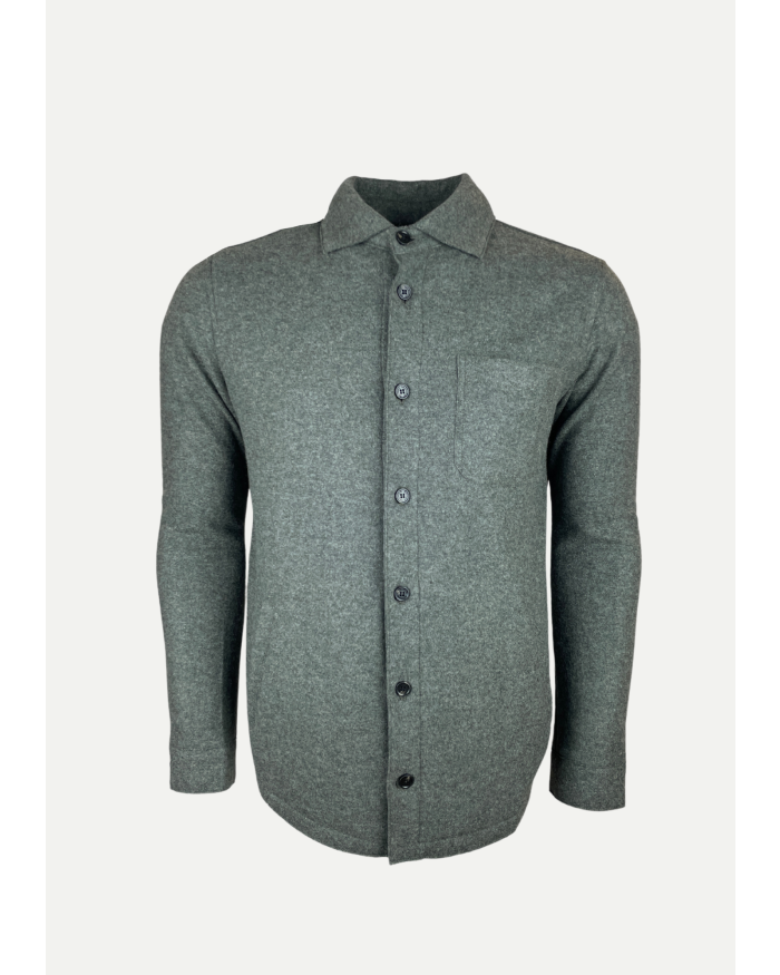 MAURIZIO BALDASSARI Maurizio Baldassari - Overshirt cashmere - Dark olive