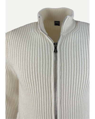 Fedeli - Full zip cashmere - Cream white