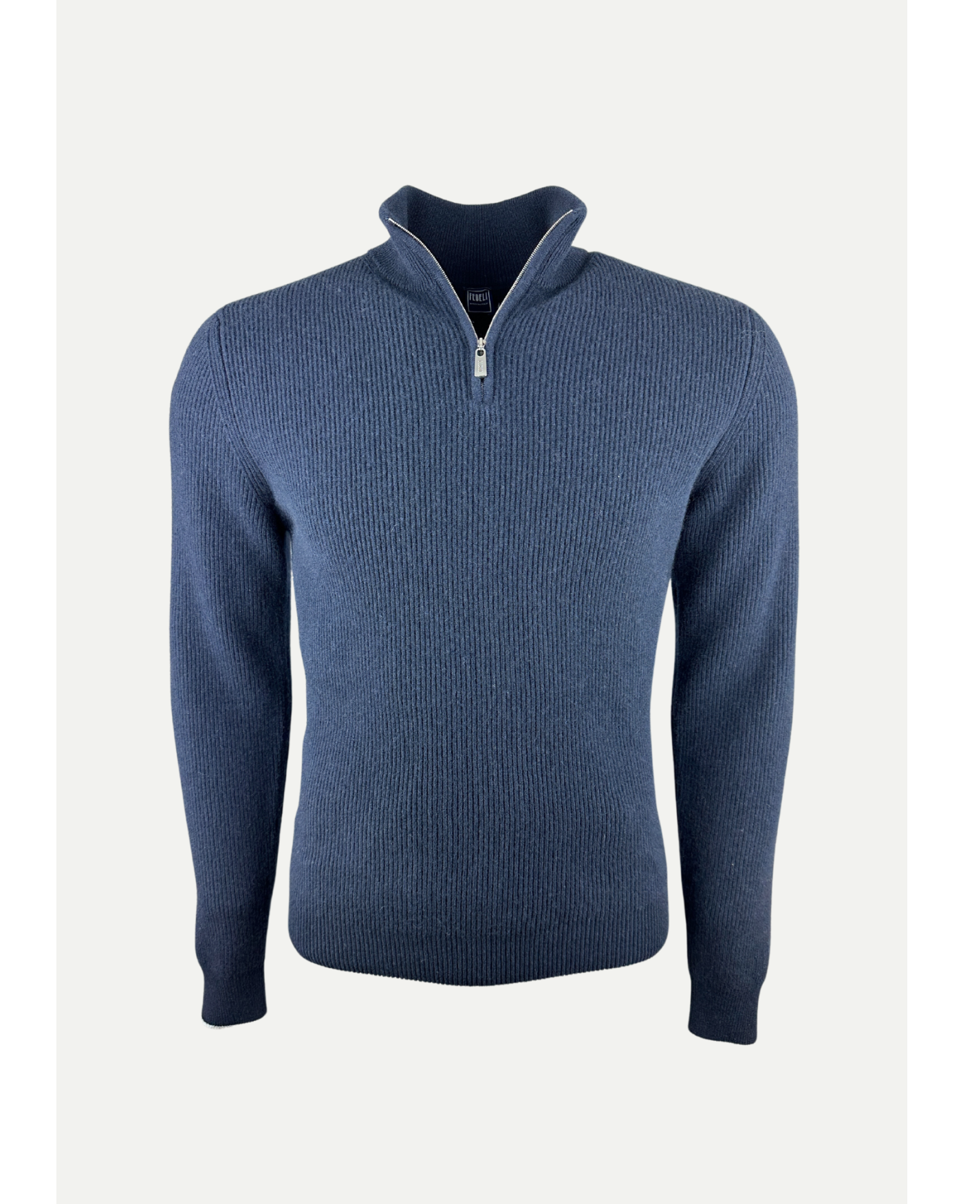 Fedeli - Half zip cashmere - Navy