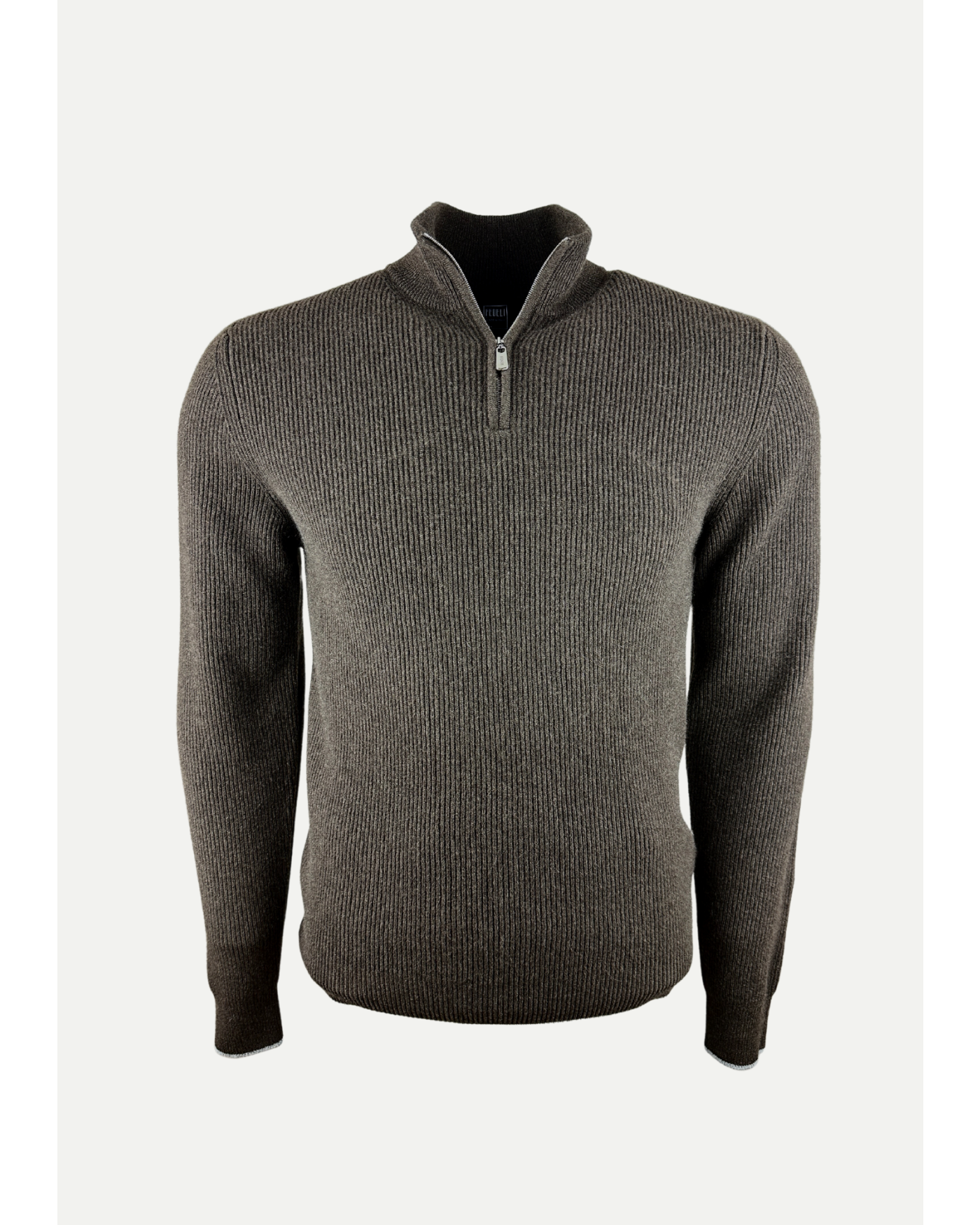 Fedeli - Half zip cashmere - Brown