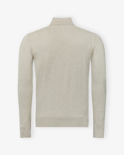 Doriani Cashmere - Full zip cotton-cashmere - Taupe