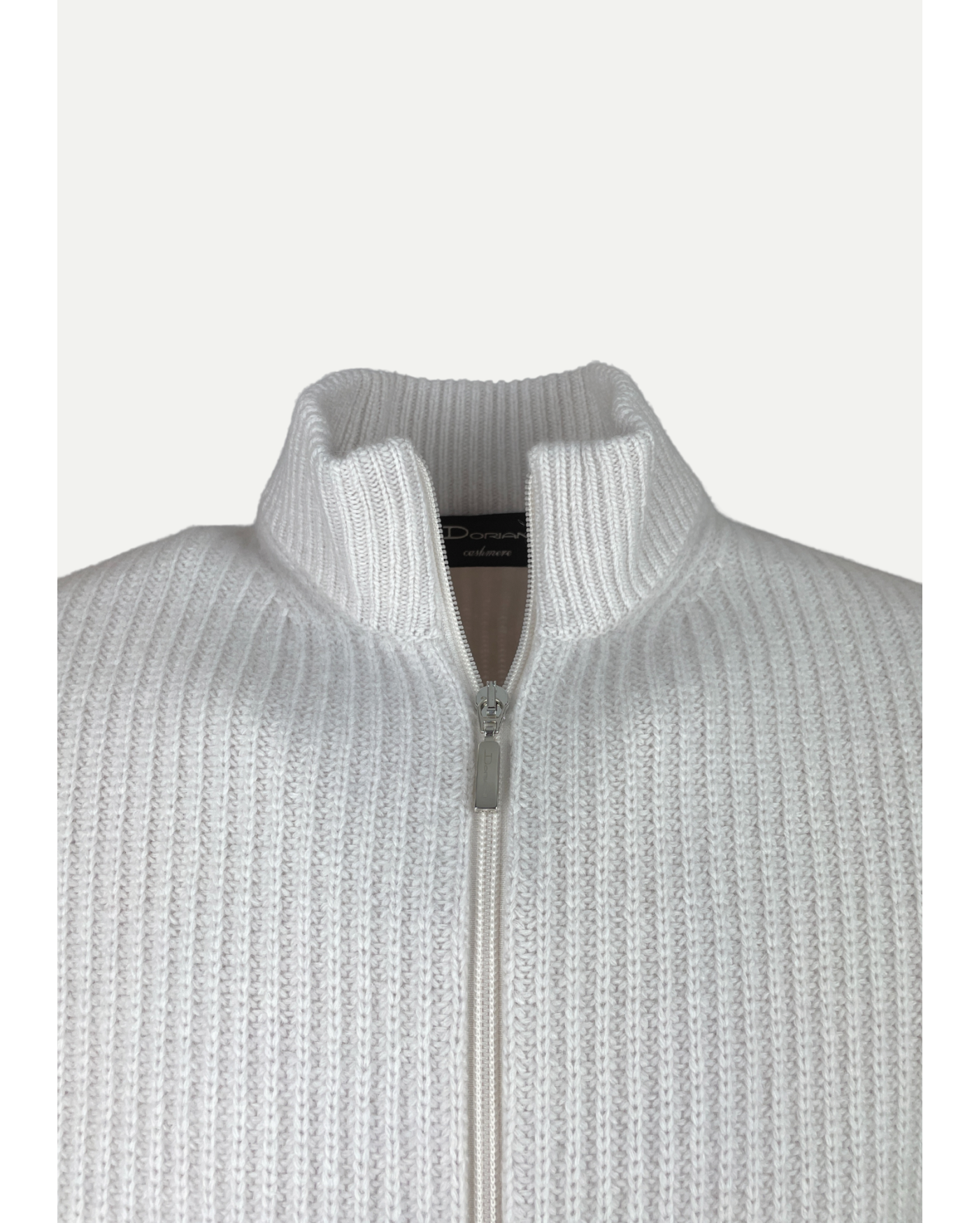 Doriani Cashmere - Full zip wool-cashmere - Offwhite