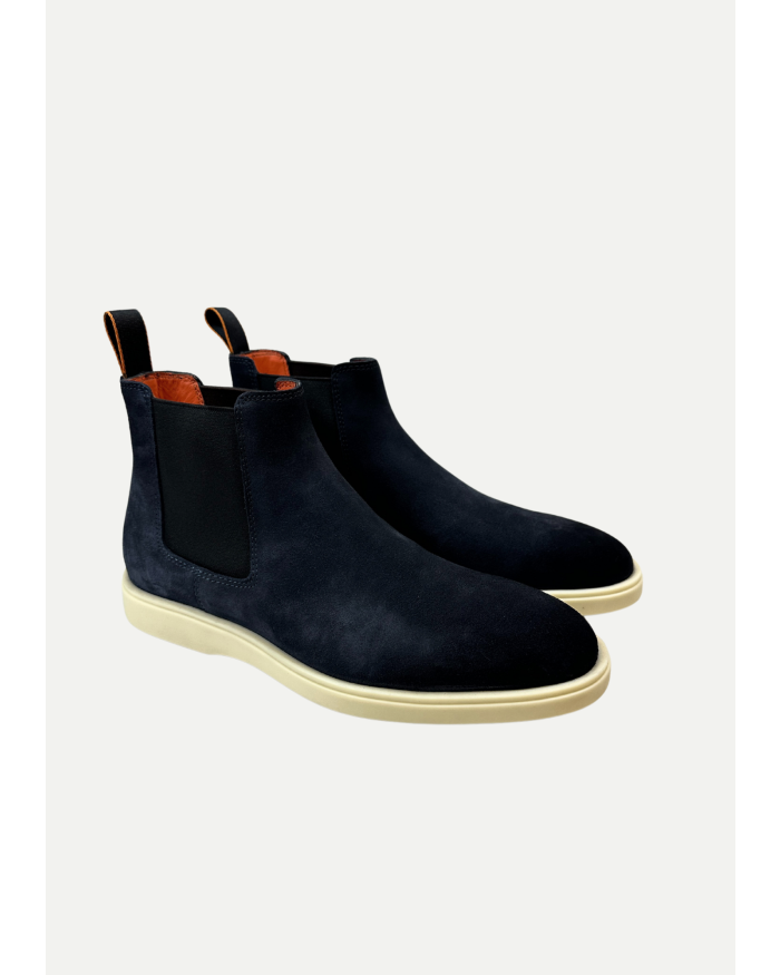 SANTONI Santoni - Boot suede - Navy