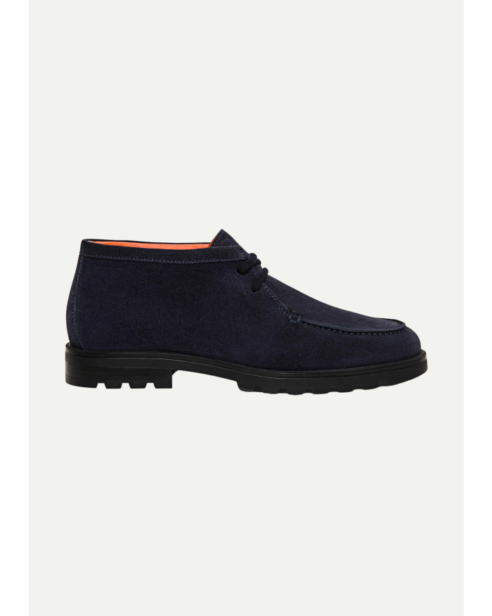 SANTONI Santoni - Suede desert boot laces - Navy
