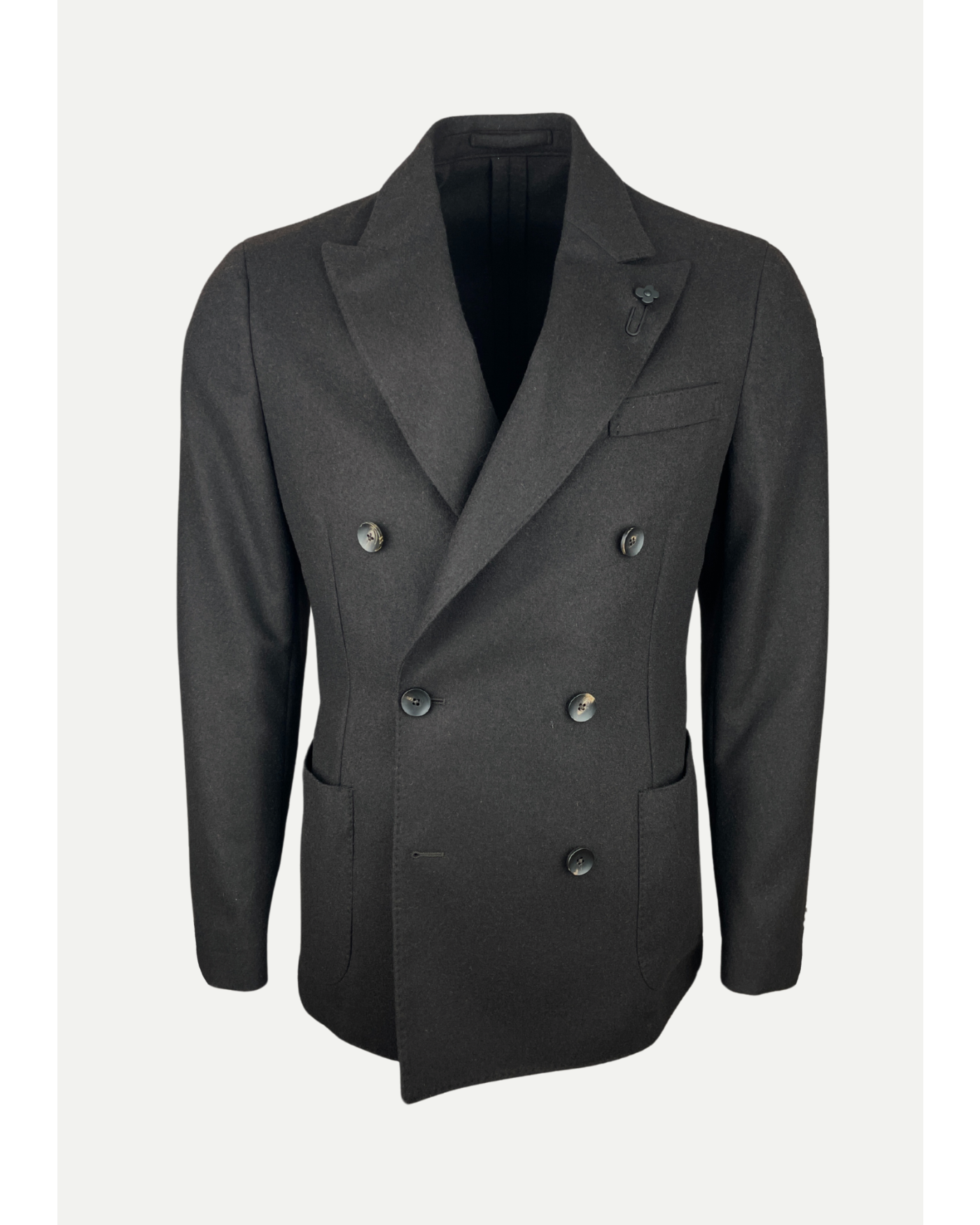 Lardini - Jacket double breasted wool cashmere - Brown