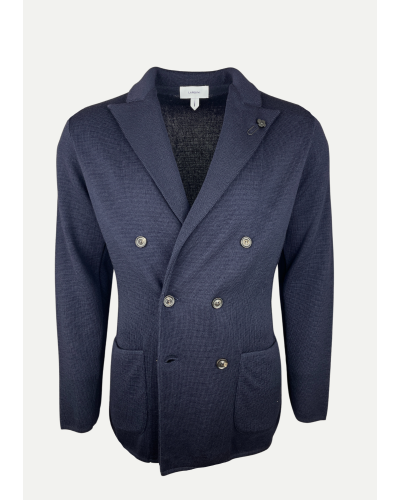 Lardini - Knitted jacket double breasted - Navy