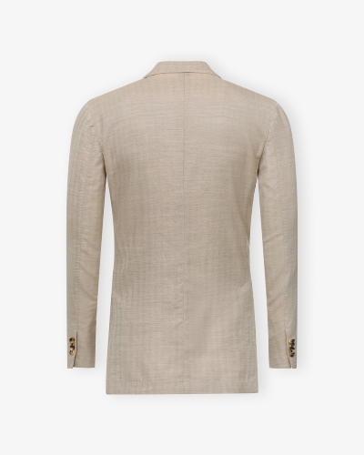 Lardini - Jacket herringbone cashmere wool silk - Taupe