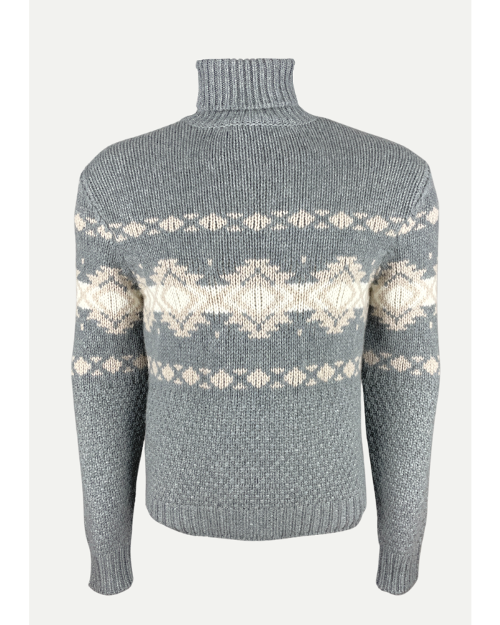 FEDELI Fedeli - Turtleneck cashmere - Grey/taupe