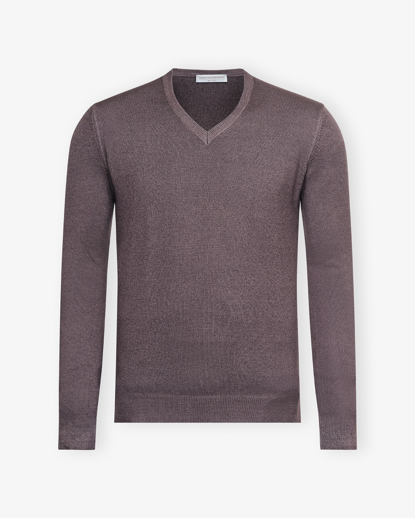 LHDA - V-neck virgin wool - Washed - Dark brown