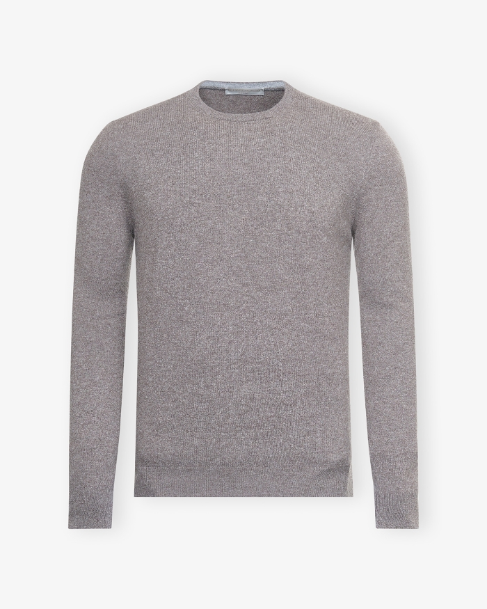 LES HOMMES D'AMSTERDAM Round neck - Cashmere - Greige