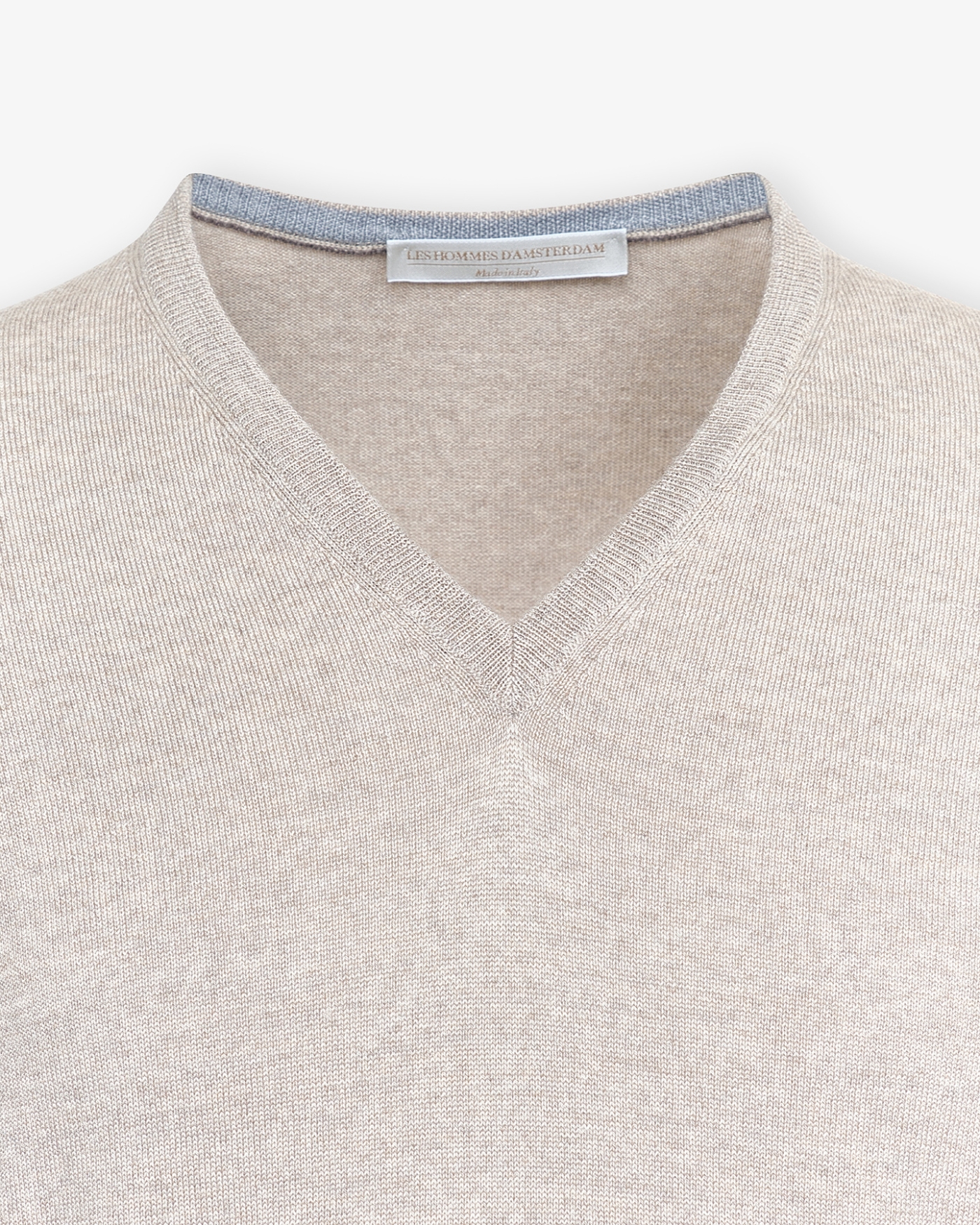 LHDA - V-neck - Virgin wool - Taupe