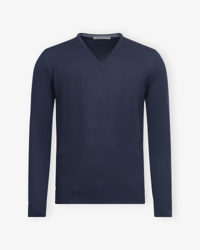 LHDA - V-neck - Virgin wool - Navy