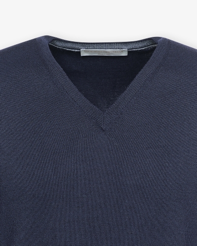 LHDA - V-neck - Virgin wool - Navy