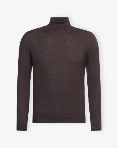 LHDA - Turtleneck virgin wool - Dark brown
