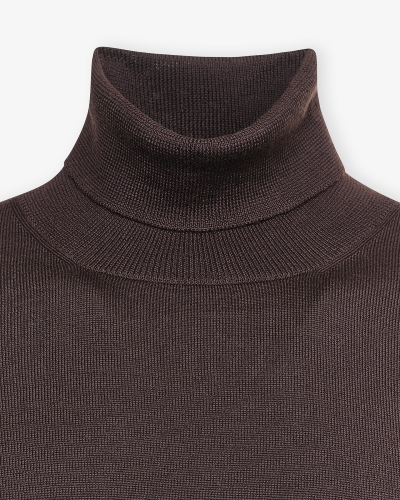 LHDA - Turtleneck virgin wool - Dark brown