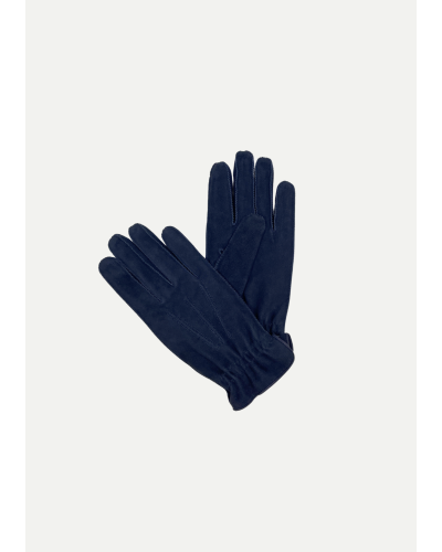 Doriani Cashmere - Gloves - Suede with cashmere - Navy