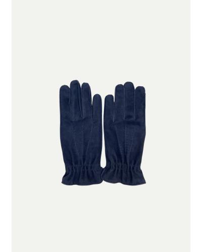Doriani Cashmere - Gloves - Suede with cashmere - Navy