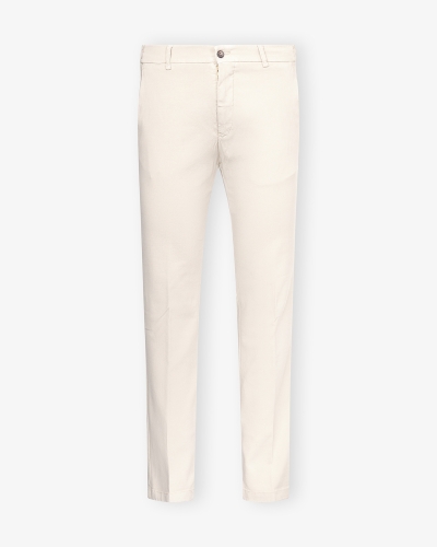 Berwich - Trousers cotton with stretch - Cream white
