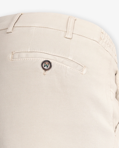 Berwich - Trousers cotton with stretch - Cream white