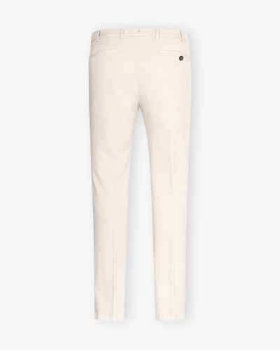 Berwich - Trousers cotton with stretch - Cream white
