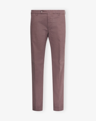 Berwich - Trousers cotton with stretch - Dark brown