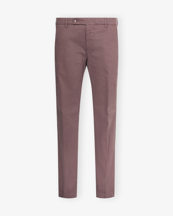 BERWICH Berwich - Trousers cotton with stretch - Dark brown