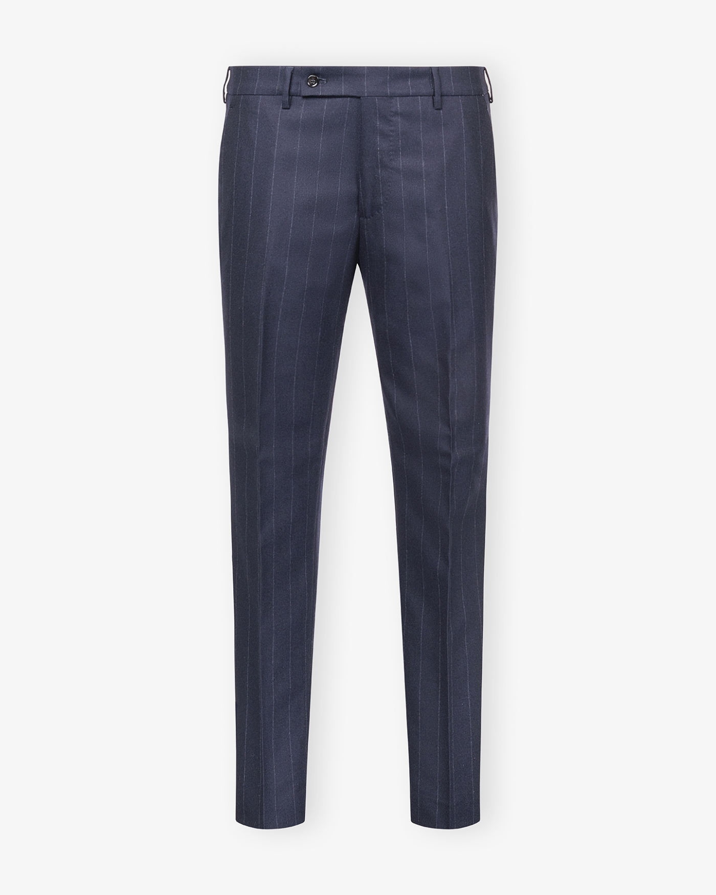 Berwich - Trousers pinstripe flannel with stretch - Navy
