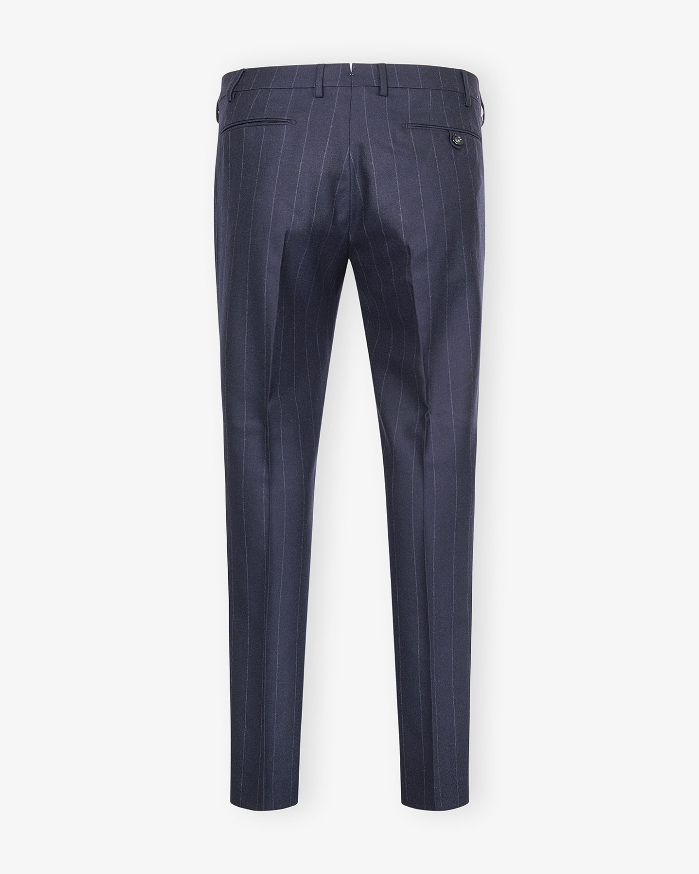 Berwich - Trousers pinstripe flannel with stretch - Navy