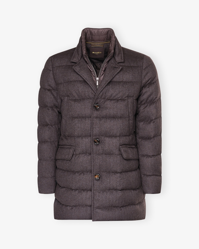 MOORER MooRER - Parka goose down - Wool/cashmere - Brown