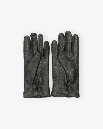 Doriani Cashmere - Gloves leather with cashmere - Black