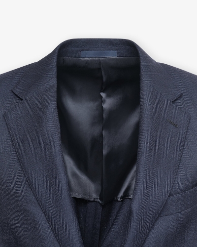 Caruso - Aida jacket wool herringbone - Navy