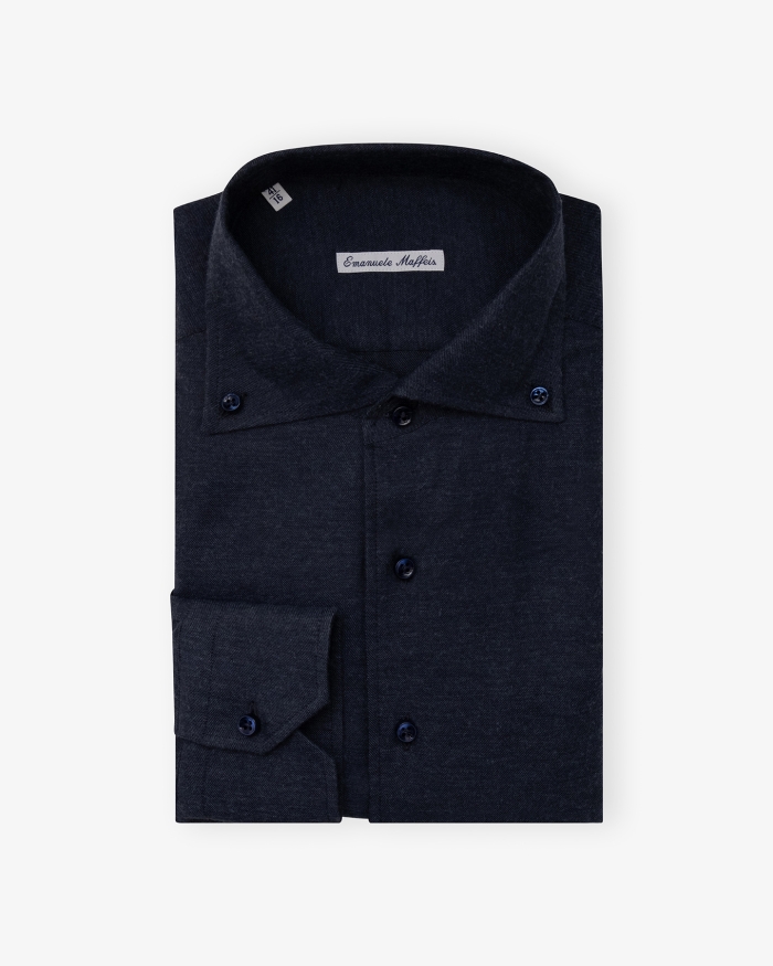 EMANUELE MAFFEIS Emanuele Maffeis - Flannel shirt Annapurna - Night blue