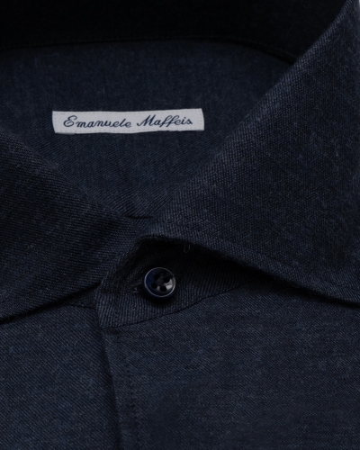 Emanuele Maffeis - Flannel shirt Annapurna - Night blue
