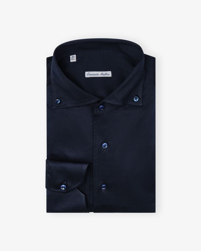 EMANUELE MAFFEIS Emanuele Maffeis - Stretch shirt button down - Navy