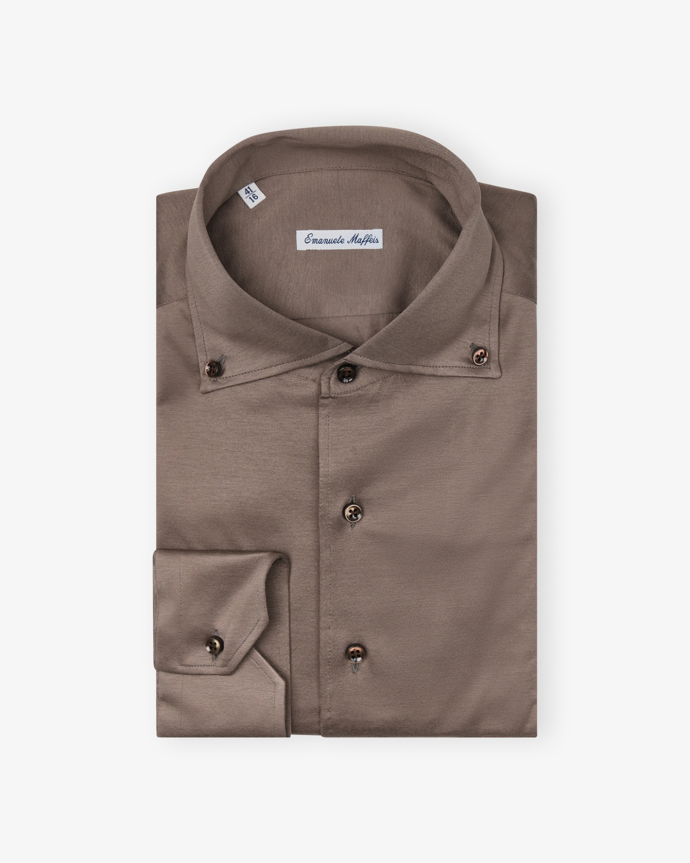 Emanuele Maffeis - Stretch shirt button down - Taupe