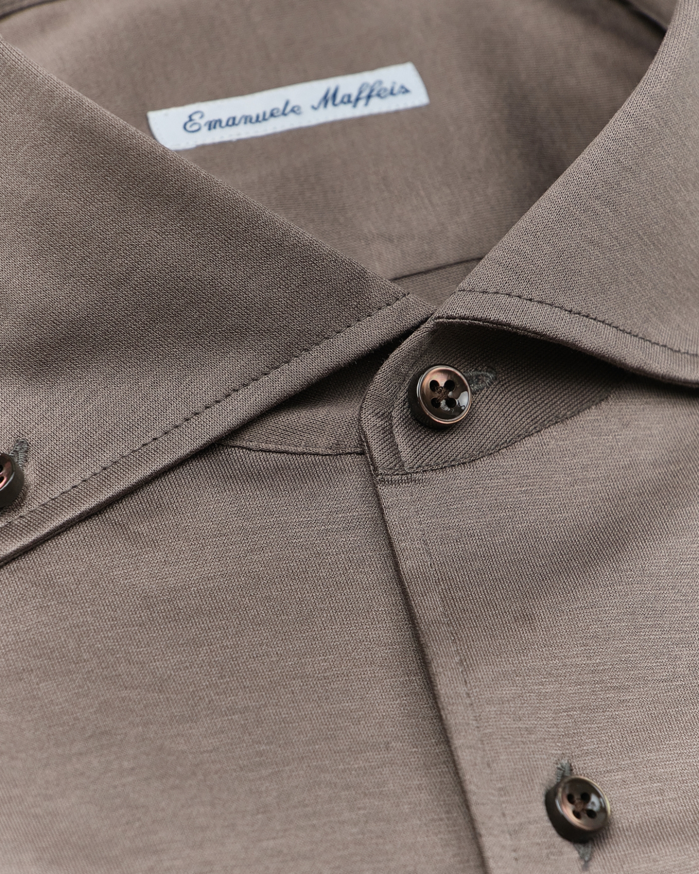 Emanuele Maffeis - Stretch shirt button down - Taupe