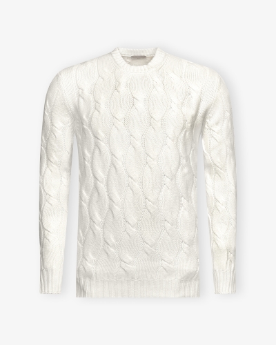 LHDA - Round neck - Wool cashmere - Offwhite