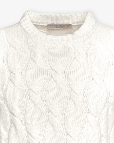 LHDA - Round neck - Wool cashmere - Offwhite