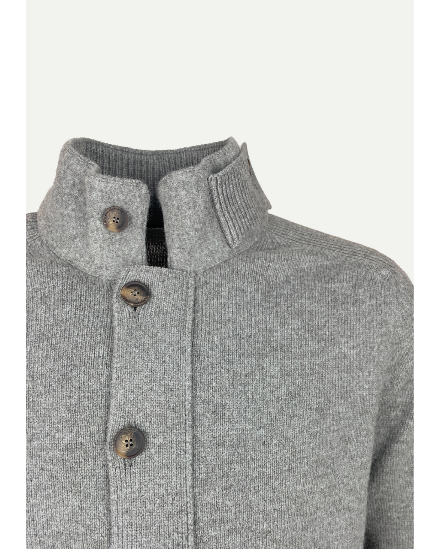 LHDA - Vest virgin wool - Zipper and buttons - Greige
