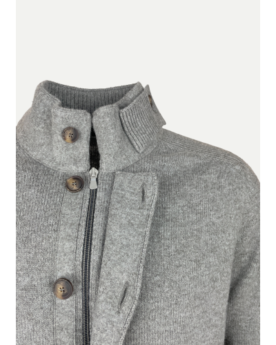 LHDA - Vest virgin wool - Zipper and buttons - Greige