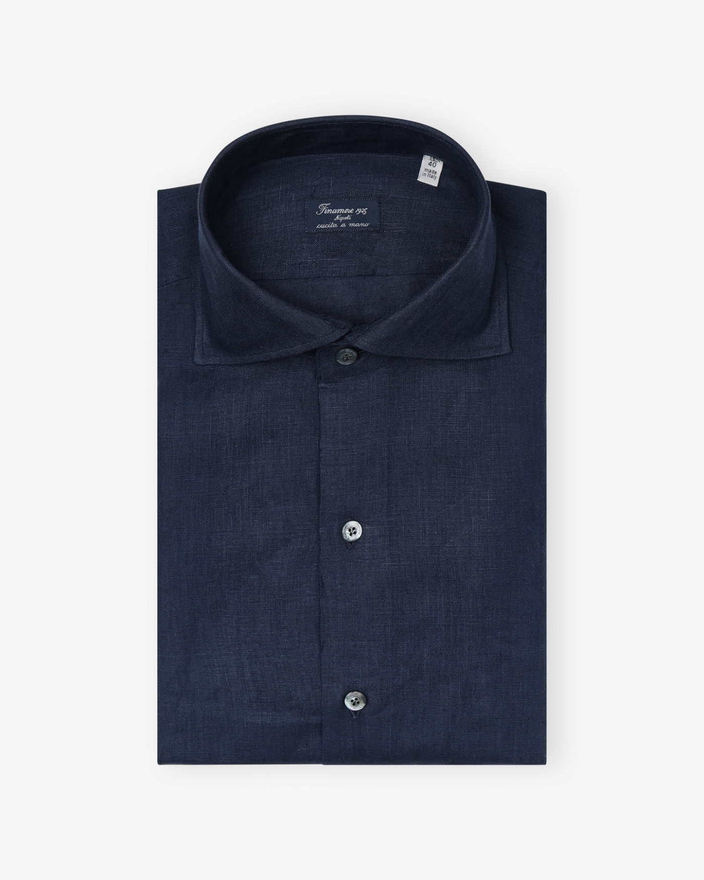 Finamore - Shirt Napoli linen - Navy