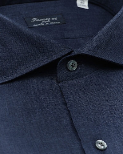 Finamore - Shirt Napoli linen - Navy