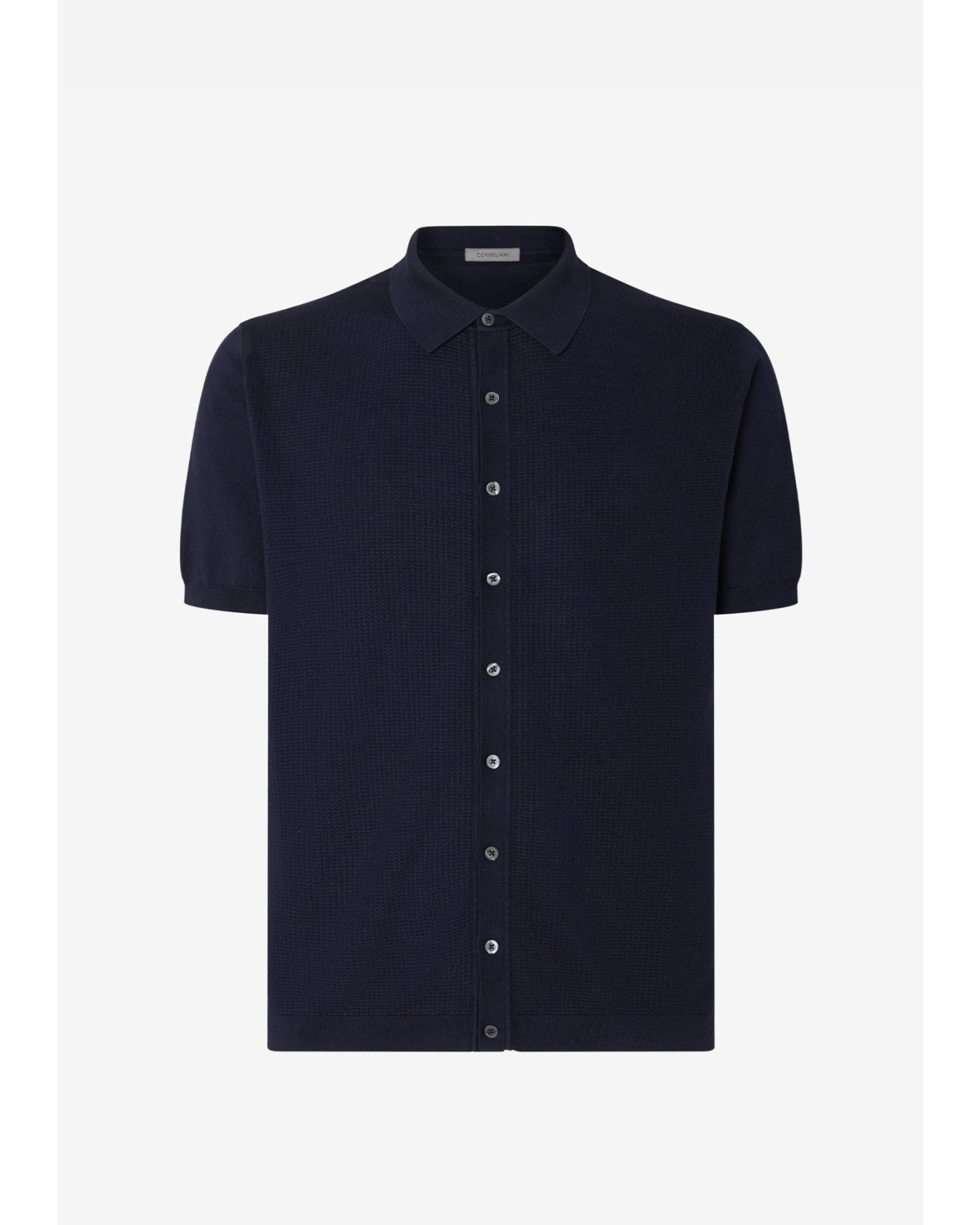 Corneliani - Full-placket polo shirt - Pima cotton - Navy