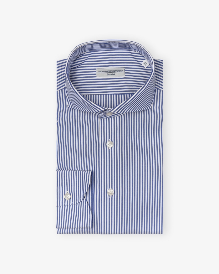 LES HOMMES D'AMSTERDAM LHDA x Thomas Mason - Shirt modern fit - Blue stripes 148899453