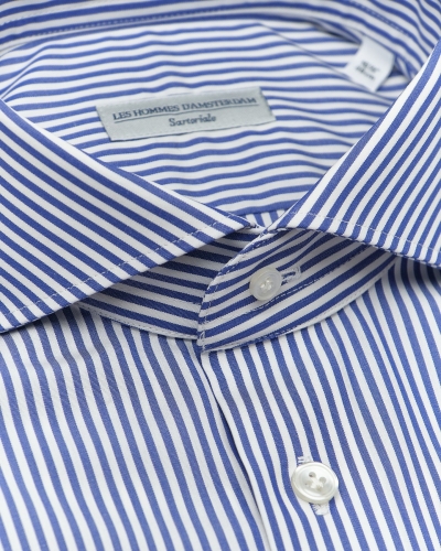 LHDA x Thomas Mason - Shirt modern fit - Blue stripes