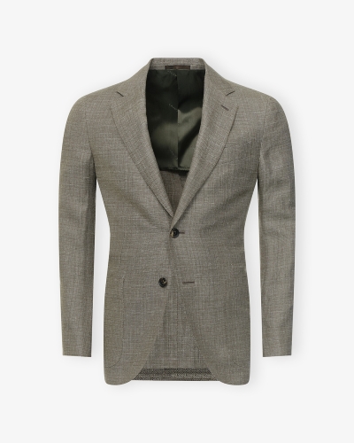 Caruso - Aida jacket linen wool - Olive green