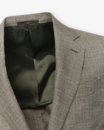 Caruso - Aida jacket linen wool - Olive green