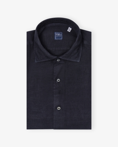 Fedeli - Shirt Nick linen - Navy