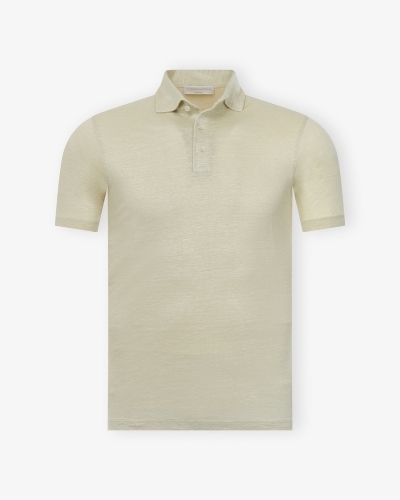LHDA - Polo one piece collar linen - Sand