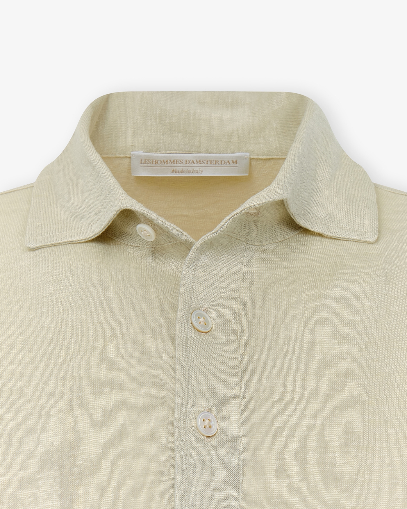 LHDA - Polo one piece collar linen - Sand